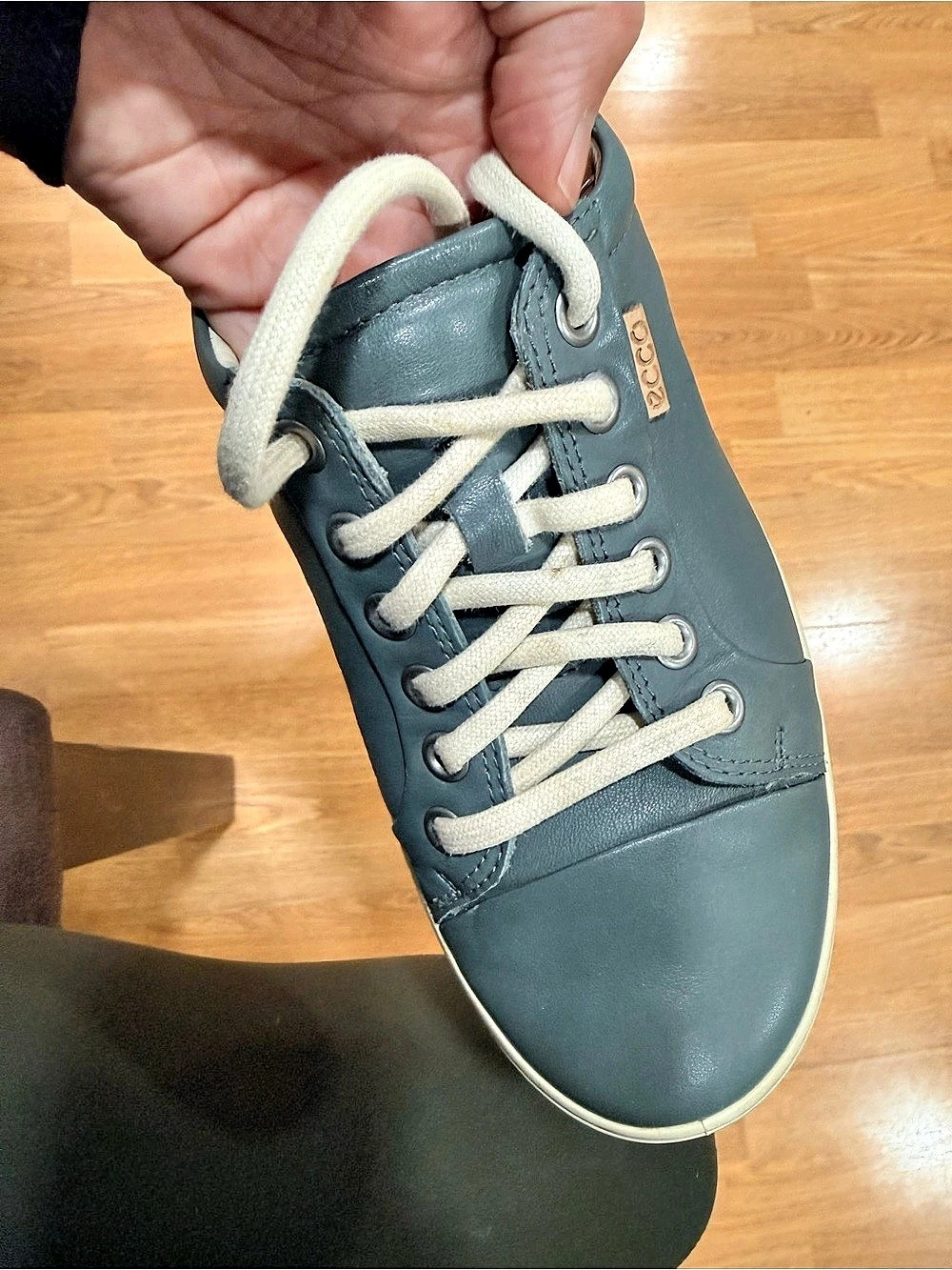 ECCO Soft 7 Sneaker Leather Sneakers Blue & White EU 38